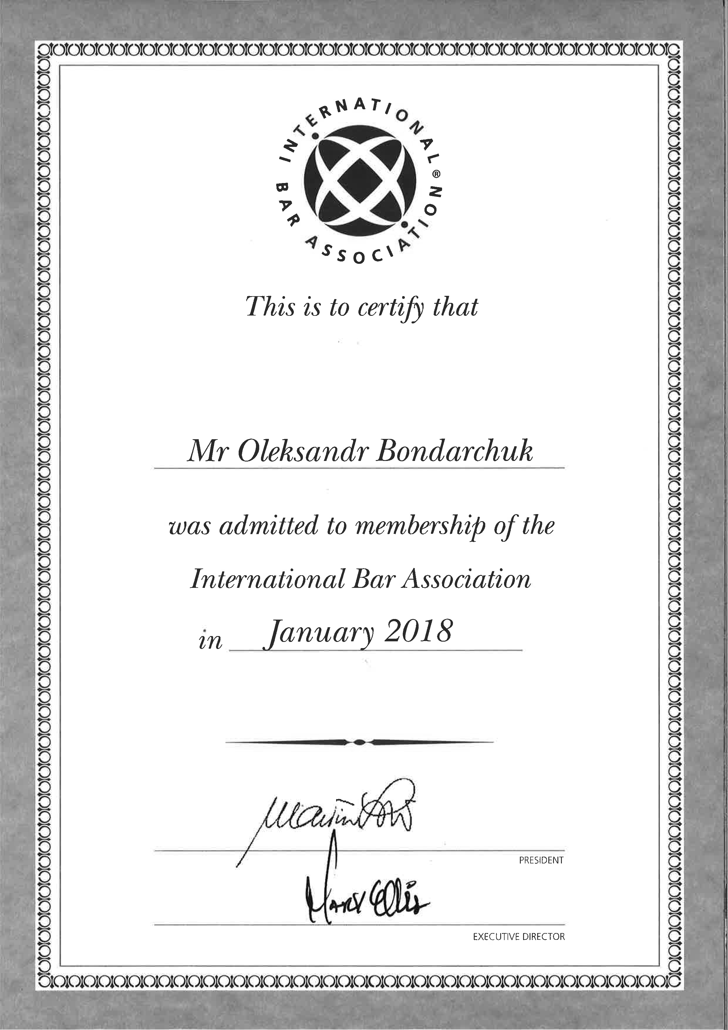 Oleksandr Bondarchuk became a member of IBA